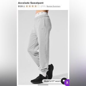 ✨NWT✨ ALO Yoga Accolade Sweatpant - Atlantic Heather Grey Gray in small